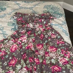 Kori Floral Jumpsuit in Gray and Pink